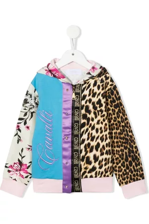 Roberto Cavalli Sudadera con múltiples estampados y capucha