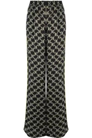 Karl Lagerfeld Pantalones anchos con monograma