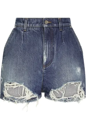 Dolce & Gabbana Pantalones vaqueros cortos con efecto envejecido