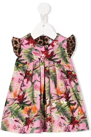 Philipp Plein Vestido fruncido con estampado floral