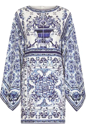 Dolce & Gabbana Vestido corto con estampado Mayólica