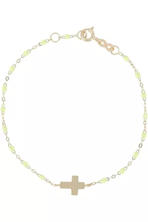 GIGI CLOZEAU Pulsera Cross Charm Classic Gigi en oro rosa de 18kt con resina