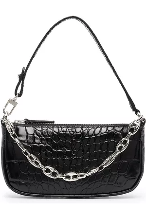 By Far Bolso de hombro con efecto de piel de cocodrilo