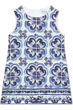 Dolce & Gabbana Vestido corto con estampado Mayólica
