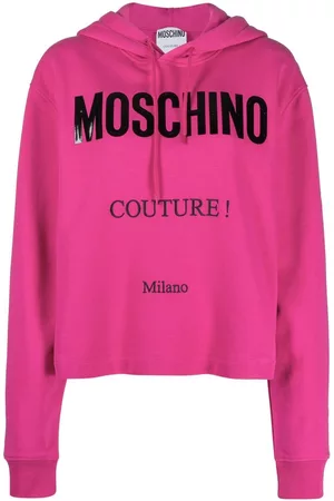 Moschino Sudadera corta con capucha y logo