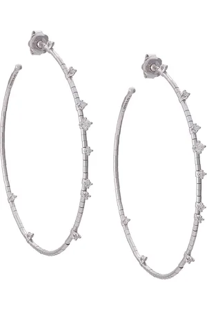 Mattia Cielo Aros en oro blanco de 18kt con diamantes