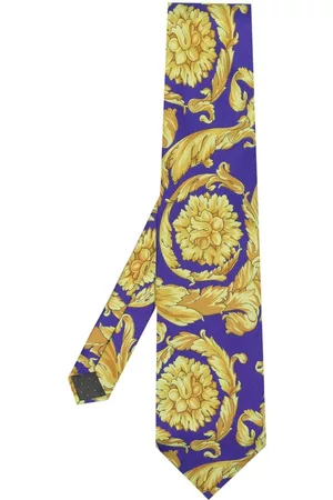 VERSACE 1990s Barocco-print silk tie