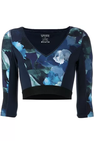 Marchesa Notte Top con motivo abstracto