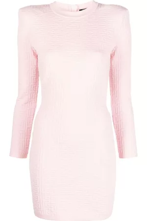 Balmain Vestido corto con monograma