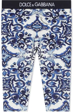 Dolce & Gabbana Leggins Interlock con estampado Mayólica