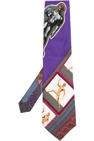 VERSACE Corbata con estampado gráfico 1990