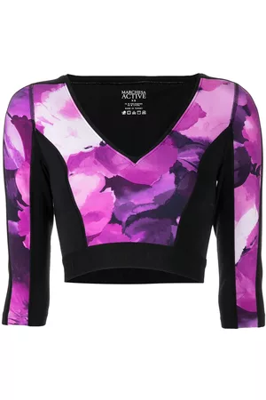 Marchesa Notte Top con motivo abstracto