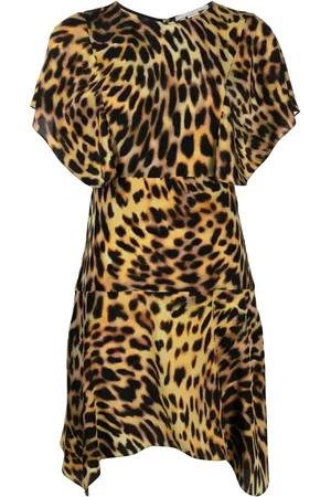 Stella McCartney Vestido con estampado de leopardo