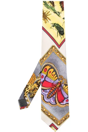 VERSACE Corbata con motivo de insecto 1990