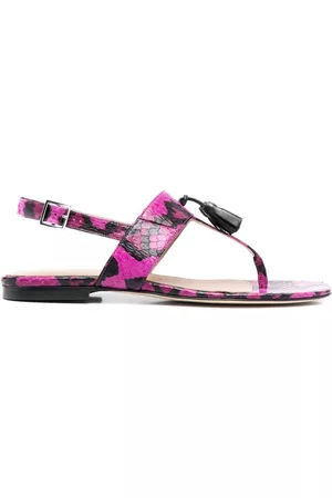 Scarosso Sandalias Emma con efecto de piel de serpiente