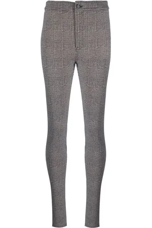 Saint Laurent Pantalones pitillo a cuadros