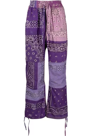 READYMADE Pantalones rectos con motivo de bandana