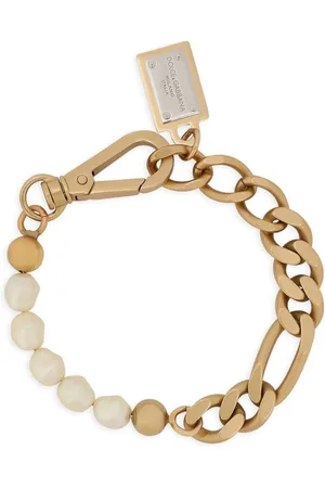 Dolce & Gabbana Pulsera de cadena con detalle de perlas