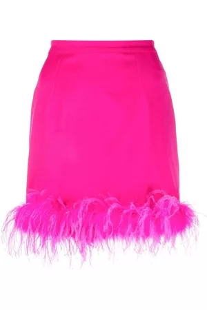 Styland Minifalda con ribete de plumas