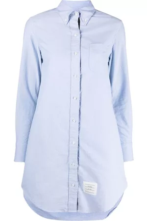 Thom Browne Vestido camisero con ribete RWB