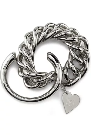 Paco rabanne Pulsera de cadena con colgante de corazón