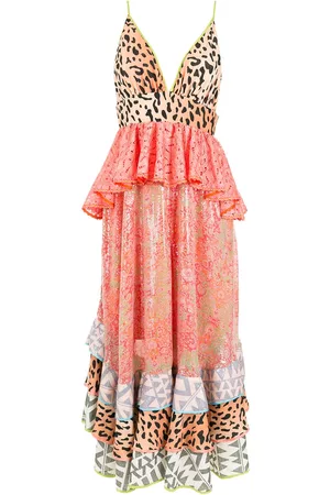 Olympiah Vestido con volantes y múltiples estampados
