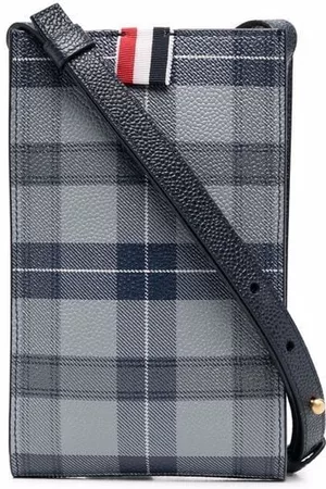 Thom Browne Bandolera para móvil a cuadros tartán