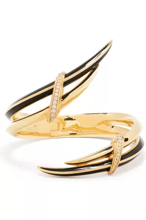 SHAUN LEANE Pulsera Sabre Deco Statement con diamantes