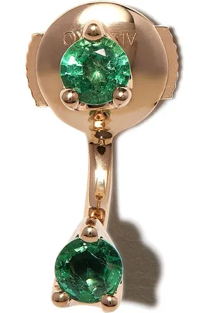 Anita Pendiente Orbit en oro amarillo de 18kt con esmeralda