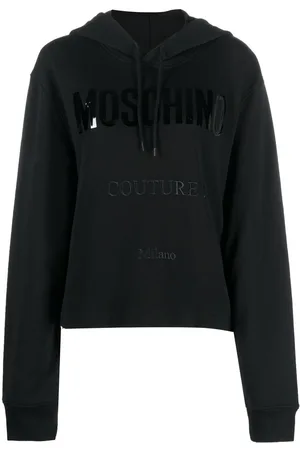 Moschino Sudadera corta con capucha y logo