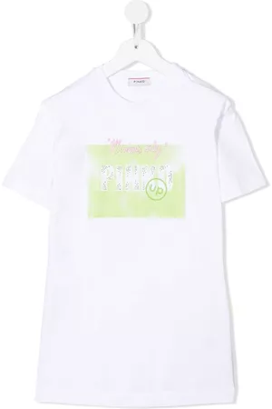 Pinko Vestido estilo camiseta con logo estampado