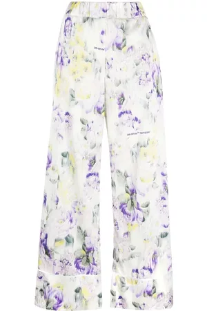 OFF-WHITE Pantalones palazzo con estampado floral