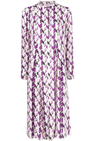 Dorothee Schumacher Vestido midi con motivo geométrico