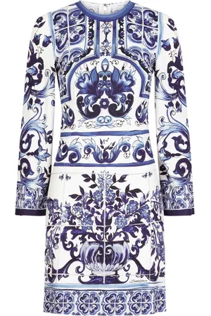 Dolce & Gabbana Vestido corto con estampado Mayólica
