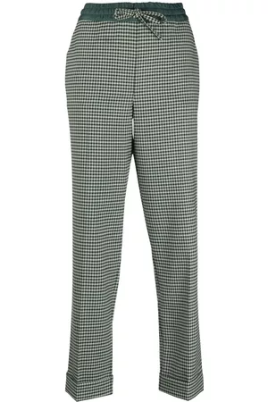 P.A.R.O.S.H. Pantalones ajustados a cuadros finos
