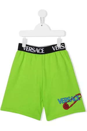 VERSACE Pantalones cortos de chándal con cinturilla del logo