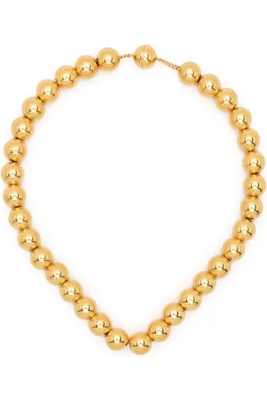Jil Sander Collar de cuentas bañado en oro