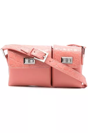 By Far Bolso de hombro con efecto de piel de serpiente