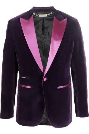 Philipp Plein Blazer de terciopelo con botón