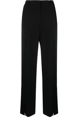 Nina Ricci Pantalones anchos con detalles de cremalleras
