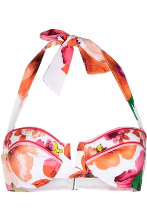 Camilla Top de bikini con motivo floral
