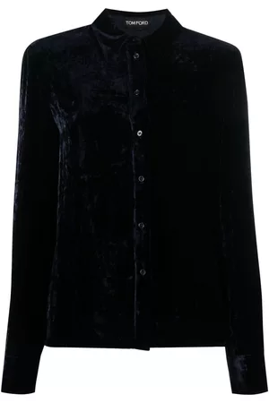 Tom Ford Camisa de manga larga con efecto de terciopelo