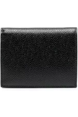Thom Browne Billfold With Coin Compartment In Pebble Grain