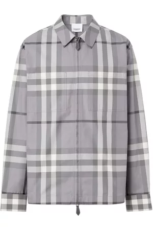 Burberry Camisa a cuadros con cremallera