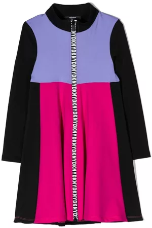 DKNY Vestido con diseño colour block y logo