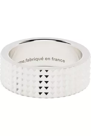 Le Gramme Anillo guilloché con diseño pirámidal