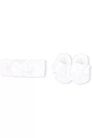 La Perla Diadema y patucos con detalle de lazo