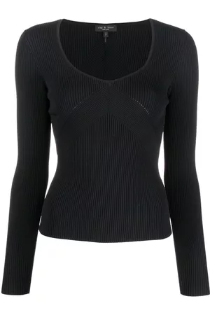 RAG&BONE Top con cuello en U