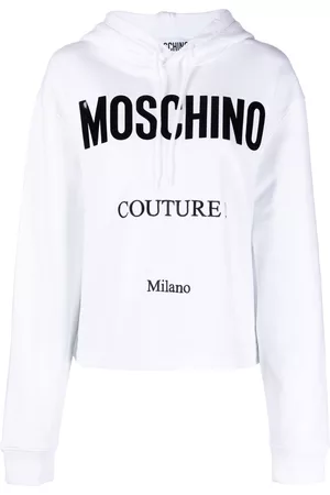 Moschino Sudadera corta con capucha y logo