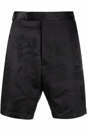 Thom Browne Pantalones cortos de vestir con rayas RWB